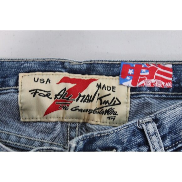 7 For All Mankind Womens Jeans Great Wall Of China Vintage Wash USA Made Size 28 - Picture 7 of 8